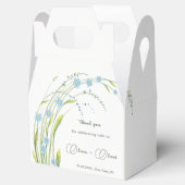 Vergeet-me-niet bruiloft bedankdoosjes (Geopend)
