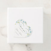 Vergeet-me-niet bruiloft bedankjes labels (In situ)