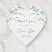 Vergeet-me-niet bruiloft bedankjes labels (Voorkant)