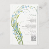 Vergeet-me-niet bruiloft details informatiekaartje (Voorkant)