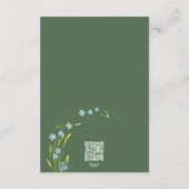 Vergeet-me-niet bruiloft details informatiekaartje (Achterkant)