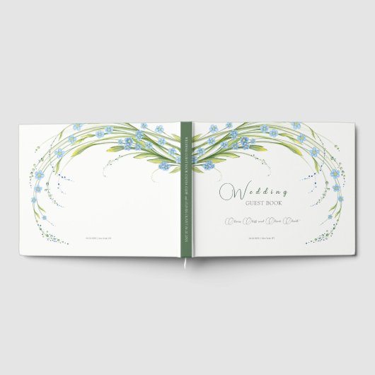 Vergeet-me-niet bruiloft gastenboek (Volledig)