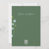 Vergeet-me-niet bruiloft kaart (Achterkant)