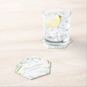 Vergeet-me-niet bruiloft kartonnen onderzetters (Insitu)