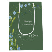 Vergeet-me-niet bruiloft medium cadeauzakje (Achterkant)