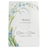 Vergeet-me-niet bruiloft medium cadeauzakje (Achterkant)