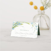 Vergeet-me-niet bruiloft plaats kaart plaatskaartje (Voorkant)