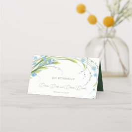 Vergeet-me-niet bruiloft plaats kaart plaatskaartje