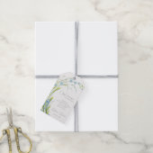 Vergeet-me-niet bruiloft welkom cadeaulabel (Met Touw)