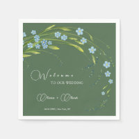 Vergeet-me-niet bruiloft welkom