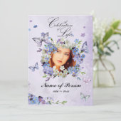 Vergeet me niet Butterflies Celebratie van het lev Kaart (Staand voorkant)