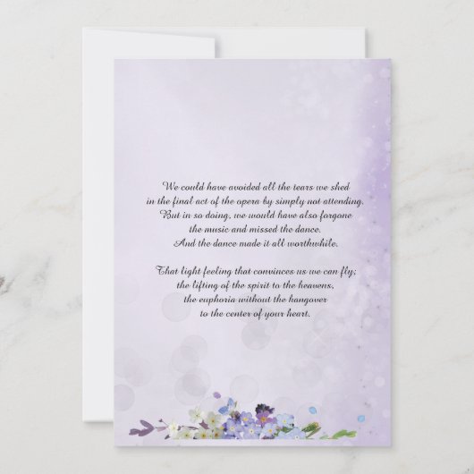 Vergeet me niet Butterflies Celebratie van het lev Kaart (Achterkant)