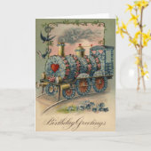 Vergeet me niet Daisy Train Songbird Heart Kaart (Gele Bloem)