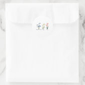 Vergeet me niet Daisy Tulip T-shirt Ronde Sticker (Tas)