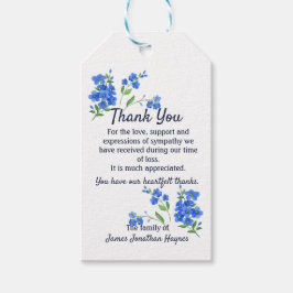 Vergeet me niet Dankuwel Memorial Cadeaulabel