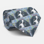 Vergeet me niet dat Border Collie hond Stropdas (Opgerold)