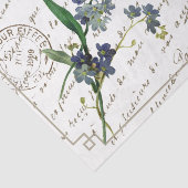 Vergeet me niet dat Carte Postale Franse Script Bi Tissuepapier (Detail)
