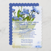 Vergeet me niet dat de Waterverf van Blue Floral b Kaart (Voorkant / Achterkant)