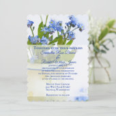 Vergeet me niet dat de Waterverf van Blue Floral b Kaart (Staand voorkant)