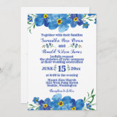 Vergeet me niet dat de Waterverf van de Blauwe Flo Kaart (Voorkant / Achterkant)