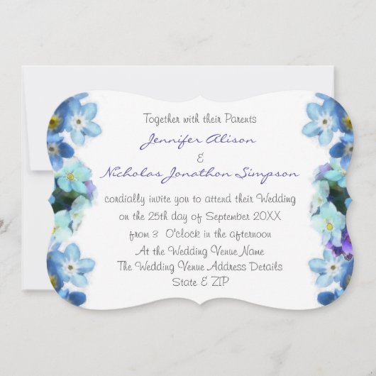 Vergeet me niet dat de Waterverf van de bloemen ge Kaart (Voorkant)