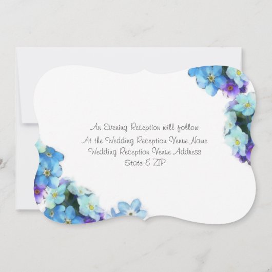 Vergeet me niet dat de Waterverf van de bloemen ge Kaart (Achterkant)