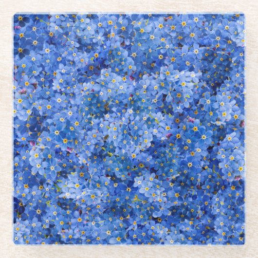 Vergeet me niet dat er geen bloem is glazen onderzetter (Voorkant)