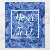 Vergeet me niet dat er geen bloem is wijn etiket (Enkel label)