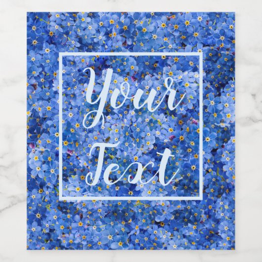 Vergeet me niet dat er geen bloem is wijn etiket (Enkel label)