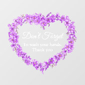 Vergeet me niet dat het hart je handen niet vergee raamsticker (Vel)