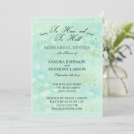 Vergeet me niet dat het huwelijk een uitnodiging i (Staand voorkant)