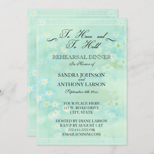 Vergeet me niet dat het huwelijk een uitnodiging i (Voorkant / Achterkant)