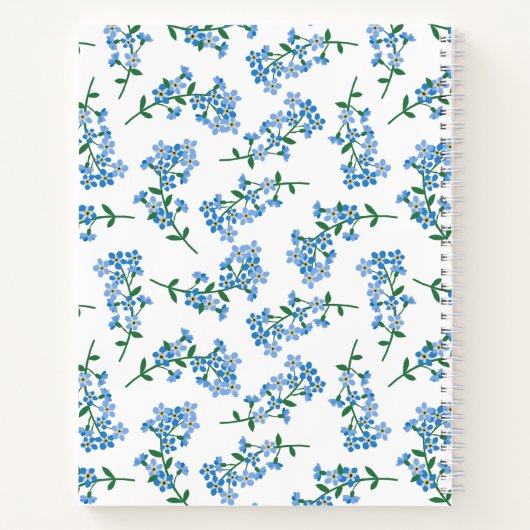 Vergeet me niet dat het Patroon Monogrammed is Notitieboek (Achterkant)