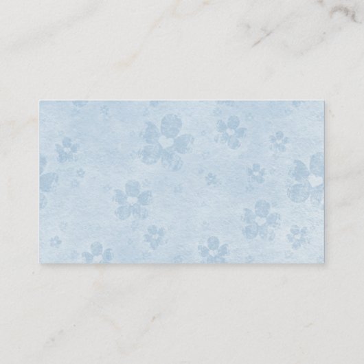 Vergeet me niet dat het Visitekaartje van de Flori (Achterkant)