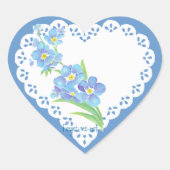 Vergeet me niet dat ik geen aangepaste Waterverf t Hart Sticker (Voorkant)