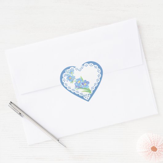 Vergeet me niet dat ik geen aangepaste Waterverf t Hart Sticker (Envelop)