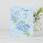 Vergeet me niet dat ik geen aangepaste Waterverf t Kaart (Staand voorkant)