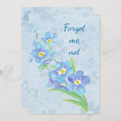 Vergeet me niet dat ik geen aangepaste Waterverf t Kaart (Voorkant / Achterkant)