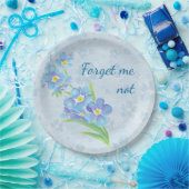 Vergeet me niet dat ik geen aangepaste Waterverf t Papieren Bordje (Feest)