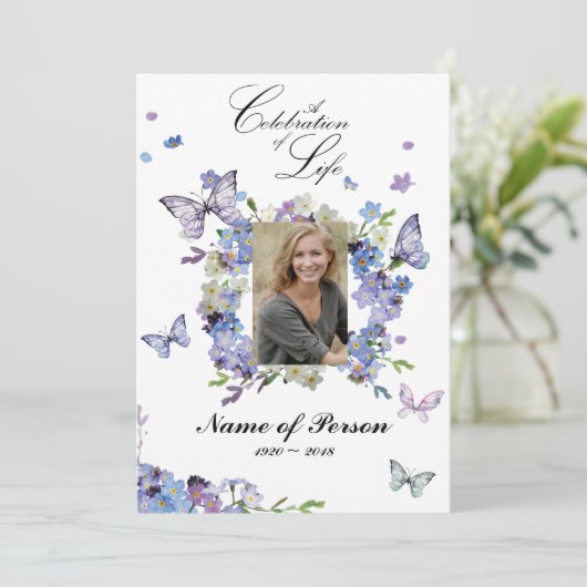 Vergeet me niet dat ik geen begrafenis van het lev kaart (Staand voorkant)