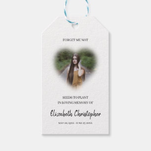 Vergeet me niet dat ik geen geheugen-foto-begrafen cadeaulabel