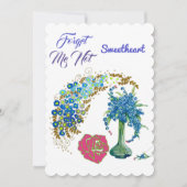 Vergeet me niet dat ik geen liefje roomantiek Roos Feestdagenkaart (Voorkant)