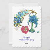 Vergeet me niet dat ik geen liefje roomantiek Roos Feestdagenkaart (Achterkant)