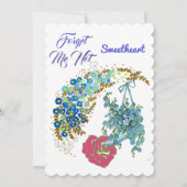 Vergeet me niet dat ik geen liefje roze roze roze  feestdagenkaart (Voorkant)