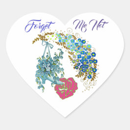 Vergeet me niet dat ik geen liefje roze roze roze  hart sticker