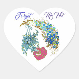 Vergeet me niet dat ik geen liefje roze roze roze  hart sticker