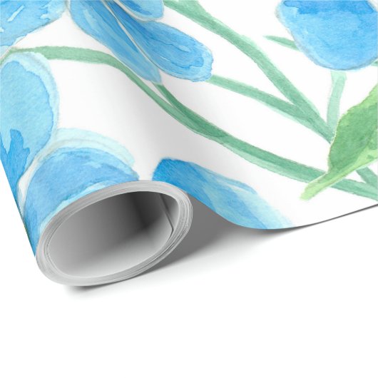 Vergeet me niet dat ik geen naadloos bloempatroon  cadeaupapier (Rol Hoek)