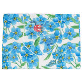 Vergeet me niet dat ik geen naadloos bloempatroon  groot cadeauzakje (Voorkant)