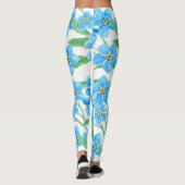 Vergeet me niet dat ik geen naadloos bloempatroon  leggings (Achterkant)