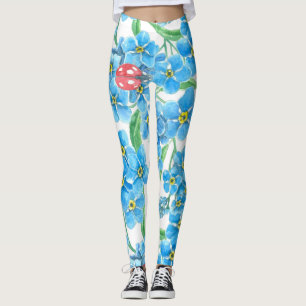 Vergeet me niet dat ik geen naadloos bloempatroon  leggings